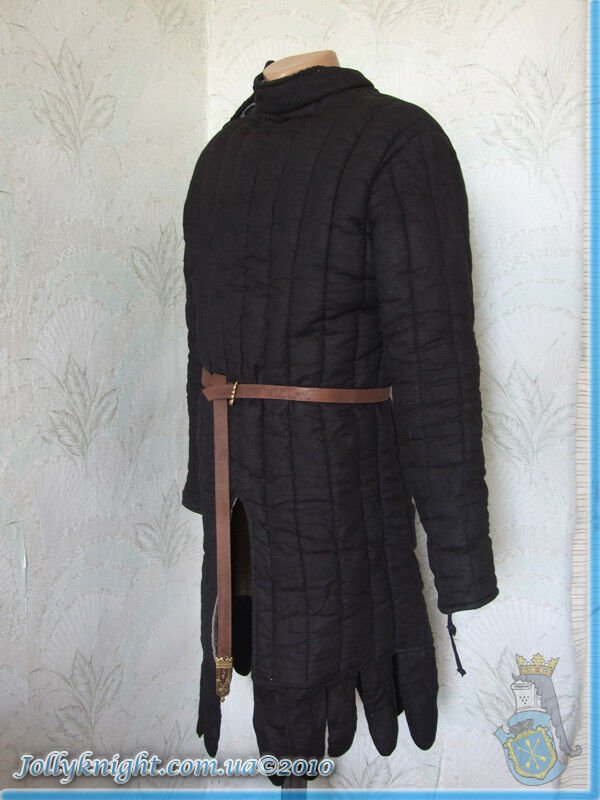 Medium Size Black Gambeson Type Medieval Padded Armour Coat SCA WMA Jacket