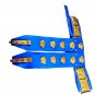 New Brand Roman Handmade Blue Leather Apron Belt Brass Fittings Wearable Belt