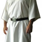 New Medieval Tunic White Short Sleeves Cotton Viking Dress Clothing Renaissance New Medieval Tunic White Short Sleeves Cotton Viking Dress Clothing Renaissance
