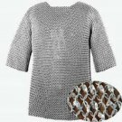 New chainmail 9 mm round riveted hubergion half sleeve Shirt medium size shirt