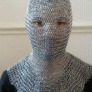 MS Zinc plated Butted Chain mail Coif 10 mm Medieval Hood Knight Armor Antique