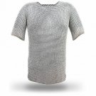 ONLY ALUMINIUM CHAIN MAIL SHIRT BUTTED HAUBERGEON MEDIEVAL ARMOR