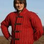 Red Gambeson Clothing thick padded Medieval coat Aketon vest Jacket Armor