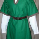 Medieval Reenactment dress Clothing armor vest material tunic Green Movie Role Medieval Reenactment dress Clothing armor vest material tunic Green Movie Role