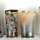 Steins Set of Assorted 4" viking drinking horn Mug cups brass for ale beer wine Steins Set of Assorted 4" viking drinking horn Mug cups brass for ale beer wine