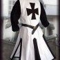 MEDIEVAL BLACK TEMPLAR KNIGHT Tunic Surcoat Crusader Sleeveless Renaissance SCA
