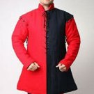 New Medieval Gambeson Thick Padded Designer Red/black Color Jacket Full Sleeves