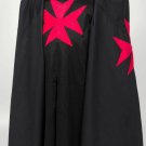 MEDIEVAL WARRIOR LARP Costume KNIGHTS OF ST. JOHN Black Tunic/CAPE Cloak Cosplay MEDIEVAL WARRIOR LARP Costume KNIGHTS OF ST. JOHN Black Tunic/CAPE Cloak Cosplay