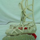 Medieval Roman Sandals Long Made With Genuine Leather White