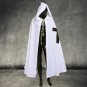 Medieval Viking White Color Tunic Cloak Costume Black Color Templar Knight