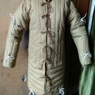 New Medieval Viking Reenactment Theater White Color Gambeson Full Sleeves