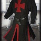 Medieval tunic Black best fabric pattern designs dress costume without sleeves