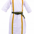 Halloween sale Good medieval Tunic White&Yellow Accessories Movie Drama Style