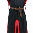 Halloween sale Good medieval Tunic Black&Red Accessories Movie Theater Style New