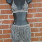 sexy one hot kind chainmail halter skirt B/P blouse bra set anodized costume sexy one hot kind chainmail halter skirt B/P blouse bra set anodized costume