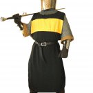 Medieval Knight Tunic Sleeveless Black&Yellow Colour Tunic Cotton Men's