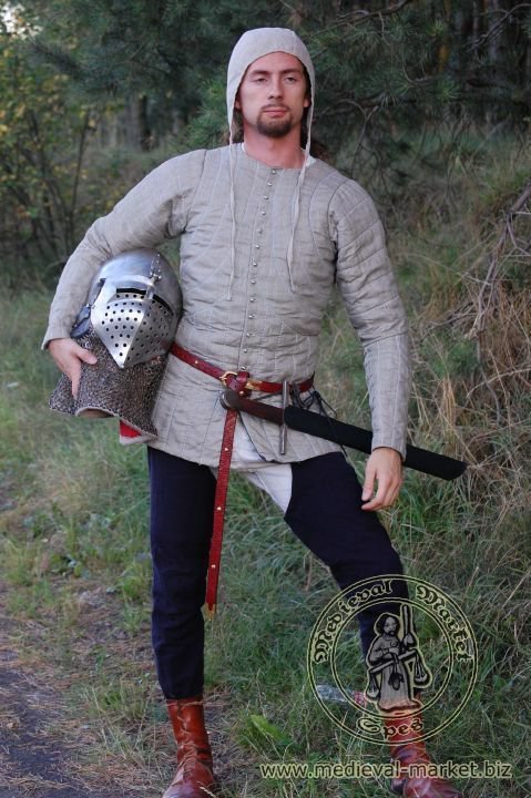 Medieval Only Gambeson Reenactment White Color New Look Best Design