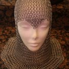 Medieval MS Butted Aluminium Plated Viking Chain Mail Coif/Hood For Armor