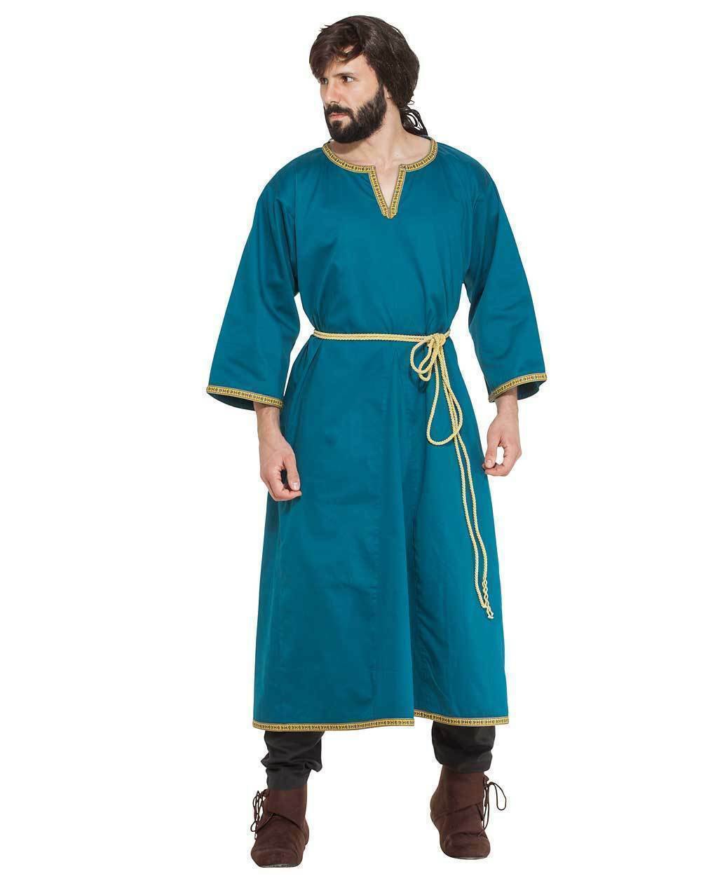 Medieval Celtic Viking Tunic Blue Full Sleeves renaissance shirt SCA Larp