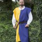 New Medieval Tunic For Armor Yellow&Blue Color Viking Clothing Dress Super Role