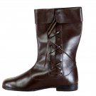 Vintage Costume Roman Medieval Long Leather Shoes Armour 6 Brown Handmade Vintage Costume Roman Medieval Long Leather Shoes Armour 6 Brown Handmade