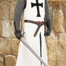 MEDIEVAL Black TEMPLAR KNIGHT Tunic White Surcoat Crusader Sleeveless MEDIEVAL Black TEMPLAR KNIGHT Tunic White Surcoat Crusader Sleeveless