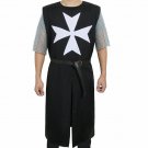 Medieval Viking Black Color Templar Knight Renaissance Tunic For Armor Sleeveles Medieval Viking Black Color Templar Knight Renaissance Tunic For Armor Sleeveles