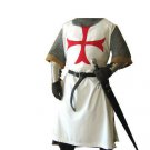 Red Color Cross White Color Medieval Viking Tunic For Armor Reenactment