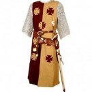 Medieval Surcoat Crusader Sleeveless Renaissan Red&Yellow Templar Tunic Medieval Surcoat Crusader Sleeveless Renaissan Red&Yellow Templar Tunic