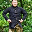 New Medieval Clothing thick padded Black Theater Accessories Best Gambeson coat