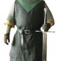 Medieval Viking Black&Green Colour Tunic Cotton Sleeveless Costumes Clothing
