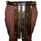 Roman Leather Belt Leather And Brass Black Color Style Super Good Fancy Great