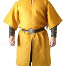 Medieval Celtic Viking Tunic Yellow Short Sleeves Pirate renaissance SCA Larp Medieval Celtic Viking Tunic Yellow Short Sleeves Pirate renaissance SCA Larp