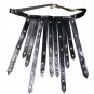 Roman Leather Belt Leather And Brass Black Color Style Bast X Man Mast
