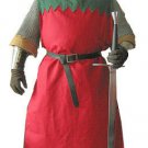 New Medieval Lancelot Warrior Renaissance Adult Knight TUNIC Red & Green