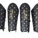 Vintage Roman Theater Reenactment Viking Medieval Leather Leg Guard Arm guard Vintage Roman Theater Reenactment Viking Medieval Leather Leg Guard Arm guard