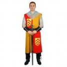 Medieval Viking Tunic Without Sleeves in Yellow/Red Color Renaissance For Armor