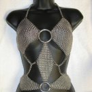 chain mail Aluminium Matel Halter lingerie Bikini Top Festival Girl Super Look