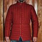 New Gambeson Red Aketon padded Medieval vest Armor Style Fancy COSTUME Mast