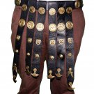 Roman Leather Belt Leather And Brass Black Color Amazing Fight King man