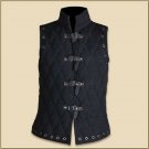 Fancy Viking Medieval Black color Sleeveless Gambeson Thick Padded Reenactment Fancy Viking Medieval Black color Sleeveless Gambeson Thick Padded Reenactment