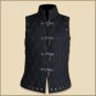 Fancy Viking Medieval Black color Sleeveless Gambeson Thick Padded Reenactment