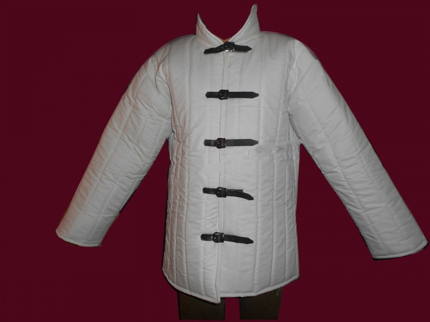 White Color Renaissance Jacket Medieval Viking Gambeson For Reenactment Theater