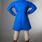 Thick Blue color A shape Gambeson Medieval Padded Full sleeves cotton