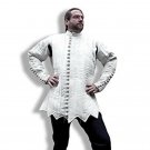 Superb Designed Viking Thick Padded White Color Gambeson Medieval Full Sleeves