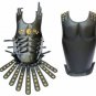 Collectible Greek Roman BLACK Leather Muscle Body Armor Trojan Belt Reenactment