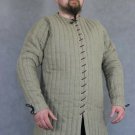Medieval Thick Padded Costume Camel Color Gambeson  With Chain Mail Renaissance