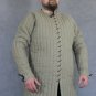 Medieval Thick Padded Costume Camel Color Gambeson  With Chain Mail Renaissance