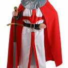 NEW MEDIEVAL KNIGHT CRUSADER Middle Age TUNIC CLOAK CAPE with HOOD TUNIC SURCOAT