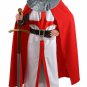 NEW MEDIEVAL KNIGHT CRUSADER Middle Age TUNIC CLOAK CAPE with HOOD TUNIC SURCOAT